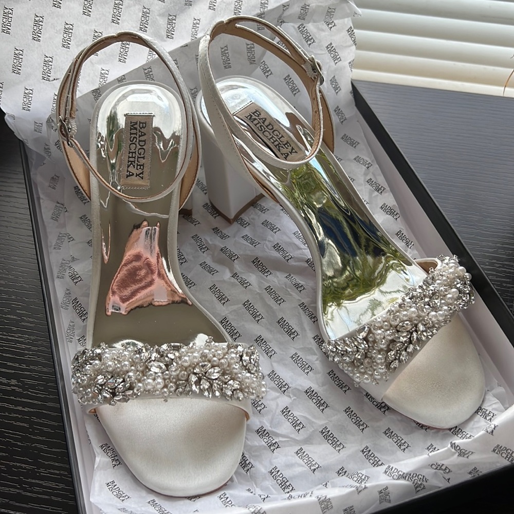 Badgley Mischka Clara Sandals - Wedding Block Heels